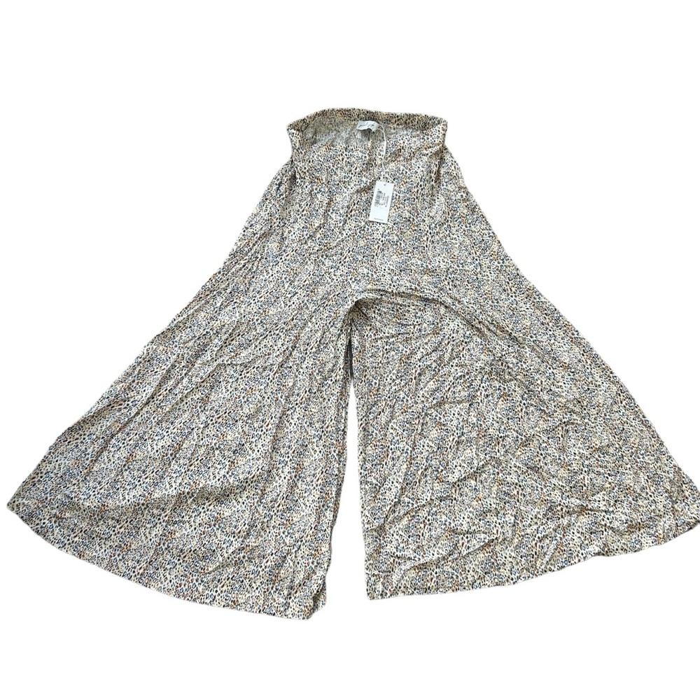NWT Petal & Pup AXEL wide leg pull on cream leopard print pants size medium - Picture 4 of 8